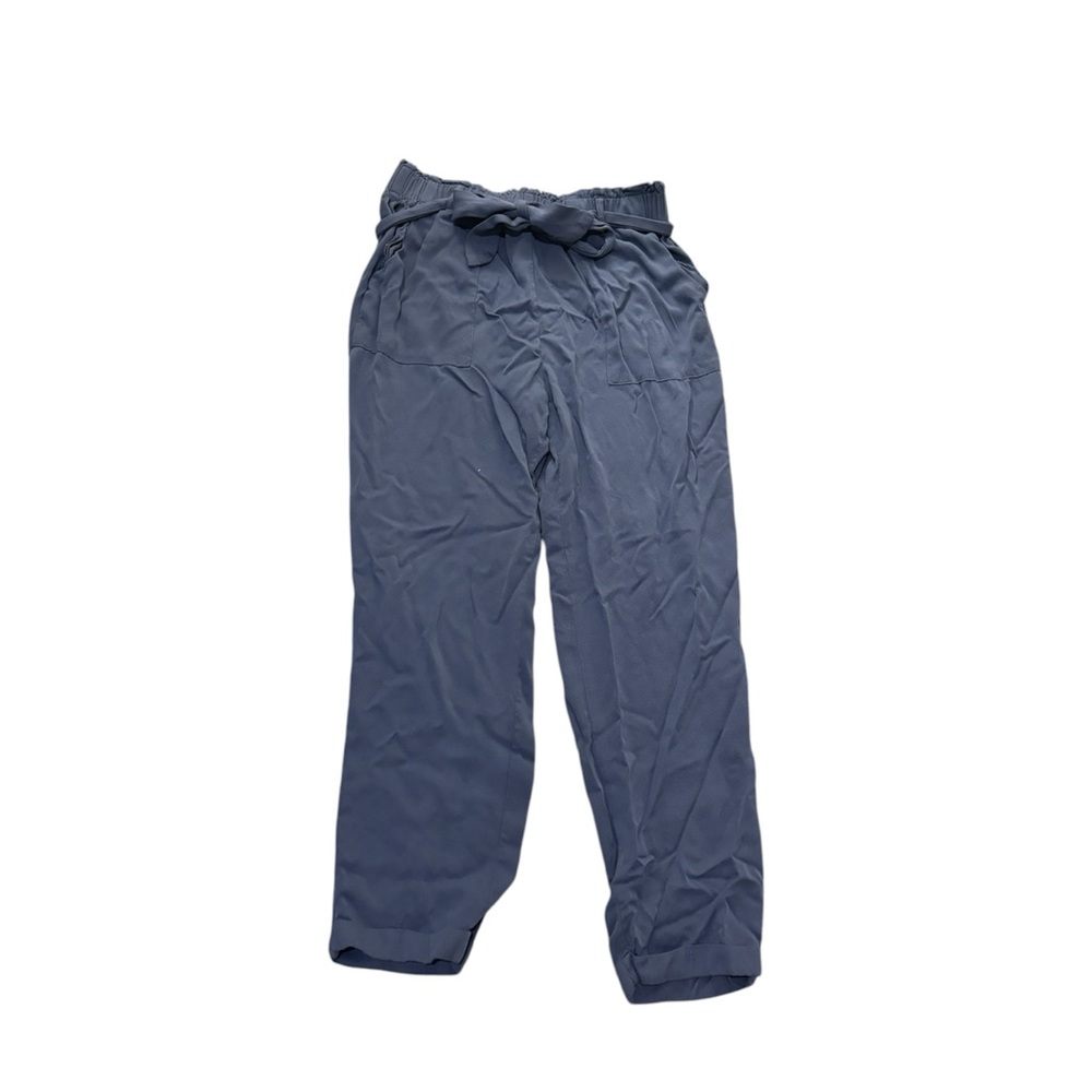Shine star belted blue/gray pants